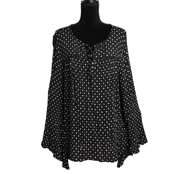Caslon Long Sleeve Peasant Top in Black - Size XXL - Picture 1 of 6